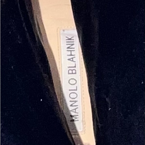 Manolo Blahnik Pamfilo 90mm Navy Blue Stretch Suede Over Knee Tall Boots 38.5 - Picture 8 of 8